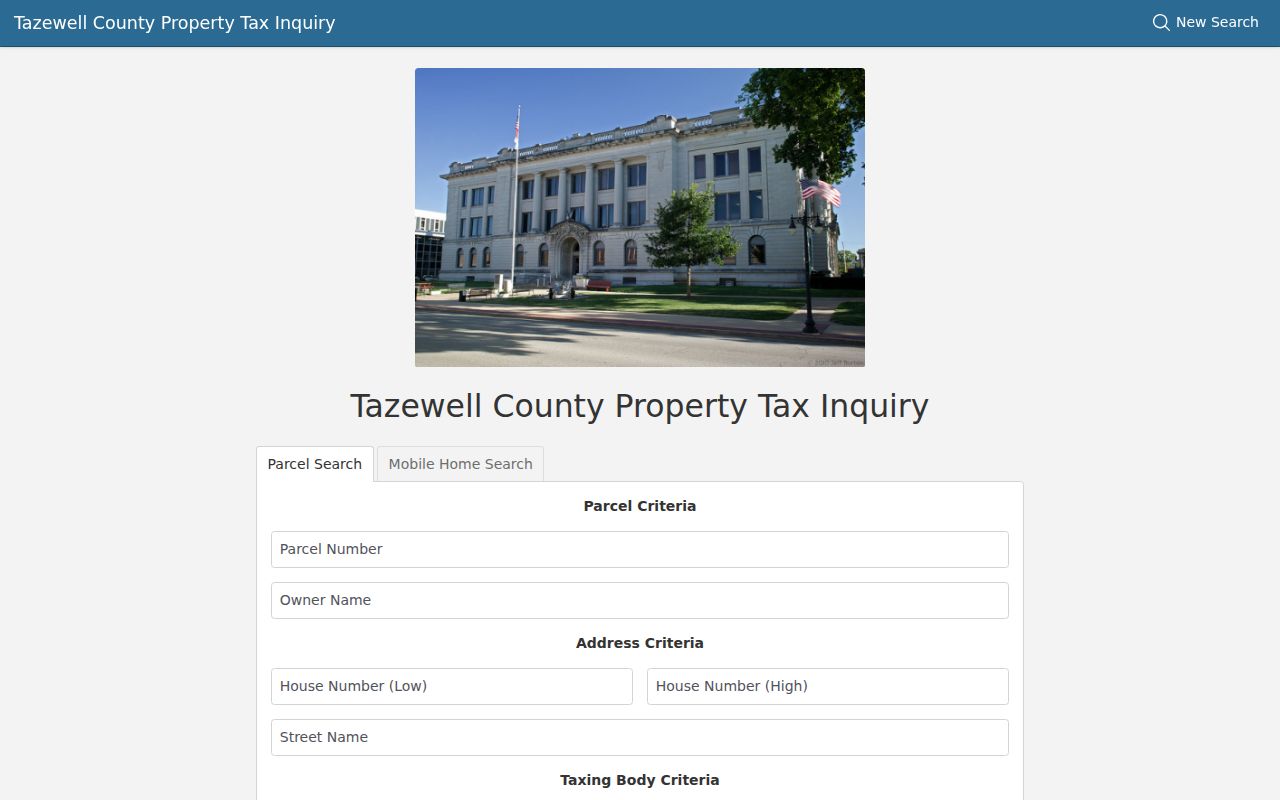 Tazewell County wEdge property and owner search serving Pekin