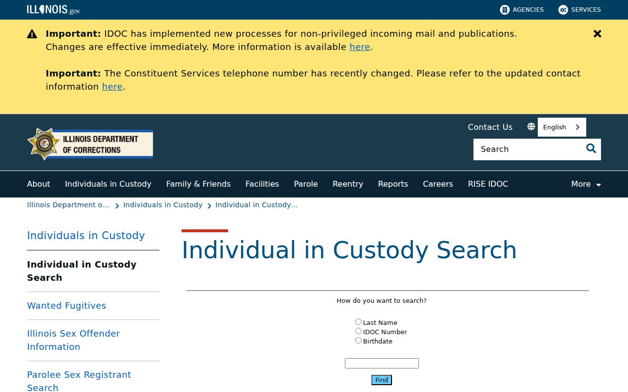 Pekin resident lookup through Illinois prison records