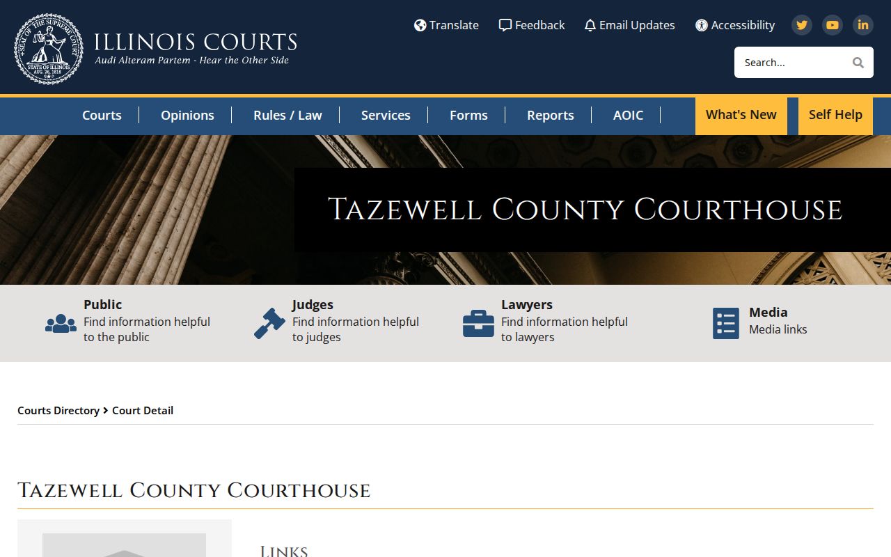Pekin resident lookup courthouse access information