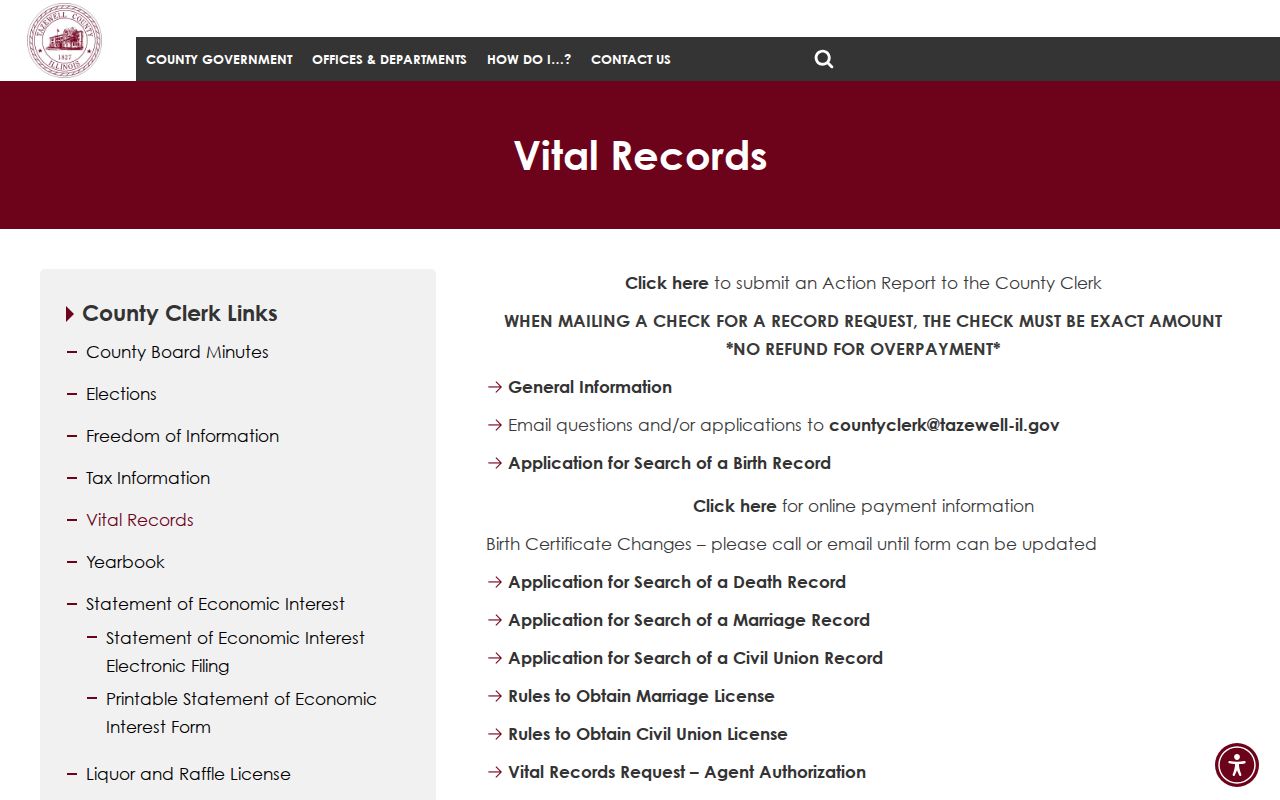 Pekin resident lookup vital record request options