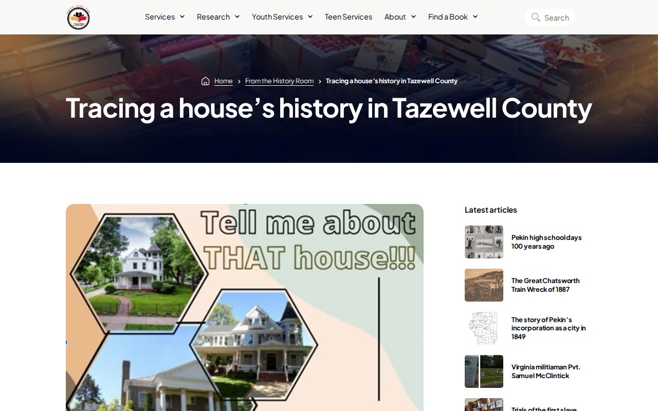 Pekin Public Library house-history workflow for changing addresses